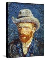 Self Portrait with Grey Felt Hat, c.1887-Vincent van Gogh-Stretched Canvas