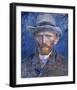 Self-Portrait with Grey Felt Hat-Vincent van Gogh-Framed Art Print