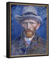 Self-Portrait with Grey Felt Hat-Vincent van Gogh-Framed Art Print