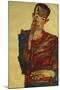 Self Portrait with Hand on Cheek-Egon Schiele-Mounted Giclee Print