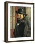 Self-Portrait with Hat, 1879-Paul Cézanne-Framed Giclee Print