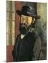 Self-Portrait with Hat, 1879-Paul Cézanne-Mounted Giclee Print