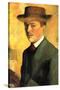 Self-Portrait with Hat-Auguste Macke-Stretched Canvas