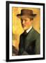 Self-Portrait with Hat-Auguste Macke-Framed Art Print