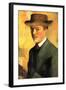 Self-Portrait with Hat-Auguste Macke-Framed Art Print