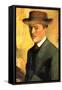 Self-Portrait with Hat-Auguste Macke-Framed Stretched Canvas