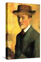 Self-Portrait with Hat-Auguste Macke-Stretched Canvas