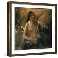 Self-Portrait with His Wife and Sekt Glass, 1902-Lovis Corinth-Framed Giclee Print