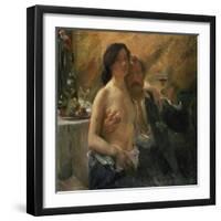 Self-Portrait with His Wife and Sekt Glass, 1902-Lovis Corinth-Framed Giclee Print