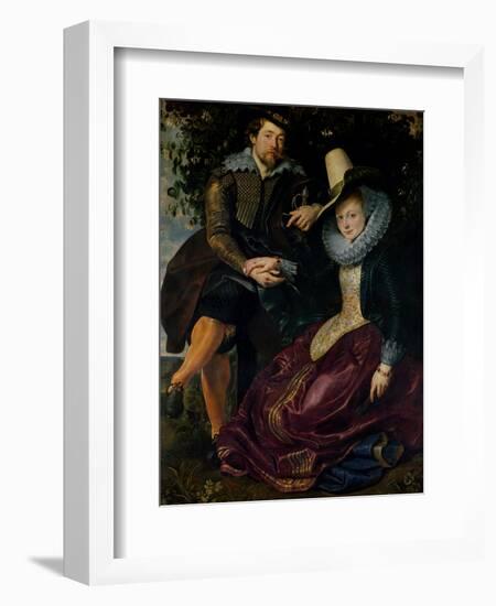 Self Portrait with Isabella Brandt, His First Wife, in the Honeysuckle Bower, circa 1609-Peter Paul Rubens-Framed Giclee Print