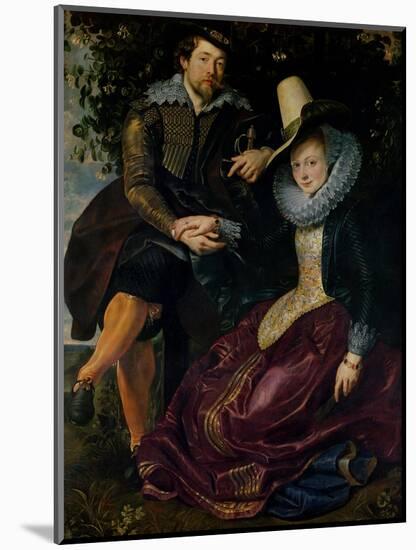 Self Portrait with Isabella Brandt, His First Wife, in the Honeysuckle Bower, circa 1609-Peter Paul Rubens-Mounted Giclee Print