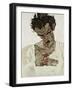 Self-Portrait with Lowered Head, 1912-Egon Schiele-Framed Giclee Print