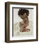 Self-Portrait with Lowered Head-Egon Schiele-Framed Giclee Print