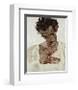 Self-Portrait with Lowered Head-Egon Schiele-Framed Giclee Print