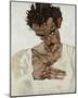 Self-Portrait with Lowered Head-Egon Schiele-Mounted Giclee Print