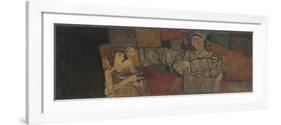 Self-Portrait with Model (Fragment); Selbstbildnis Mit Modell (Fragment), 1913 (Oil on Canvas)-Egon Schiele-Framed Giclee Print