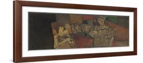 Self-Portrait with Model (Fragment); Selbstbildnis Mit Modell (Fragment), 1913 (Oil on Canvas)-Egon Schiele-Framed Giclee Print