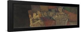 Self-Portrait with Model (Fragment); Selbstbildnis Mit Modell (Fragment), 1913 (Oil on Canvas)-Egon Schiele-Framed Giclee Print