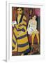 Self-Portrait with Model-Ernst Ludwig Kirchner-Framed Premium Giclee Print