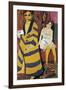 Self-Portrait with Model-Ernst Ludwig Kirchner-Framed Premium Giclee Print