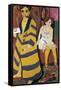 Self-Portrait with Model-Ernst Ludwig Kirchner-Framed Stretched Canvas