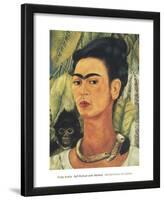 Self-Portrait with Monkey, 1938-Frida Kahlo-Framed Art Print