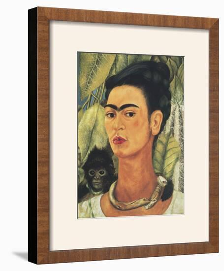 Self-Portrait with Monkey, 1938-Frida Kahlo-Framed Art Print