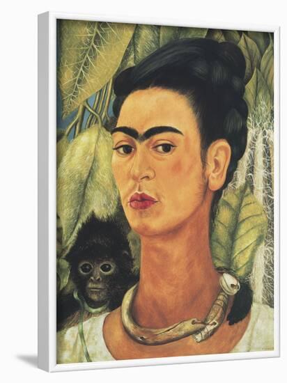 Self-Portrait with Monkey, c.1938-Frida Kahlo-Framed Art Print