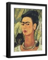 Self-Portrait with Monkey, c.1938-Frida Kahlo-Framed Art Print