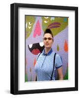 Self portrait with mustach-KASHINK-Framed Photographic Print