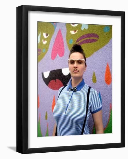 Self portrait with mustach-KASHINK-Framed Photographic Print