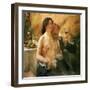 Self Portrait with Nude Woman and Glass, 1902-Lovis Corinth-Framed Giclee Print