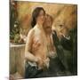 Self Portrait with Nude Woman and Glass-Lovis Corinth-Mounted Giclee Print