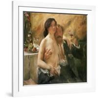 Self Portrait with Nude Woman and Glass-Lovis Corinth-Framed Giclee Print