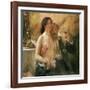 Self Portrait with Nude Woman and Glass-Lovis Corinth-Framed Giclee Print