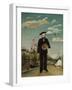 Self Portrait with Palette, 1890-Henri Rousseau-Framed Giclee Print