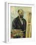 Self Portrait with Palette, C.1890-Paul Cézanne-Framed Giclee Print