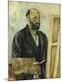 Self Portrait with Palette, C.1890-Paul Cézanne-Mounted Giclee Print