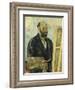 Self Portrait with Palette, C.1890-Paul Cézanne-Framed Giclee Print