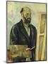 Self Portrait with Palette, C.1890-Paul Cézanne-Mounted Giclee Print