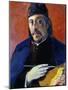 Self Portrait with Palette-Paul Gauguin-Mounted Giclee Print