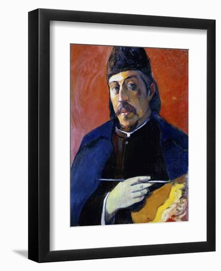 Self Portrait with Palette-Paul Gauguin-Framed Giclee Print