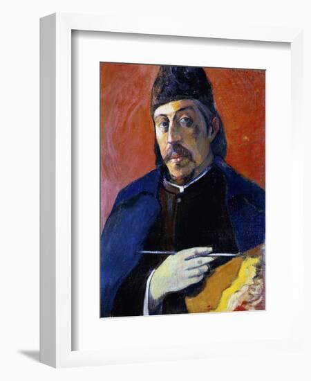 Self Portrait with Palette-Paul Gauguin-Framed Giclee Print