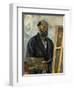 Self Portrait with Palette-Paul Cézanne-Framed Giclee Print