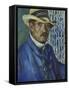 Self Portrait with Panama Hat, 1912-Lovis Corinth-Framed Stretched Canvas