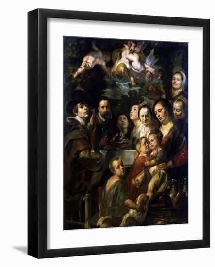 Self-Portrait with Parents, Brothers and Sisters, C1615-Jacob Jordaens-Framed Giclee Print