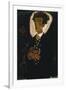 Self-Portrait with Peacock Vest Standing, 1911-Egon Schiele-Framed Giclee Print