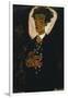 Self-Portrait with Peacock Vest Standing, 1911-Egon Schiele-Framed Giclee Print