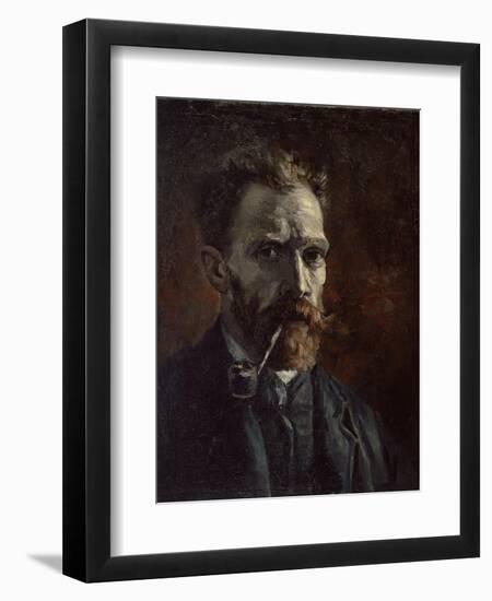 Self-Portrait with Pipe, 1886-Vincent van Gogh-Framed Giclee Print