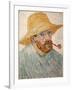 Self-Portrait with Pipe and Straw Hat, c.1888-Vincent van Gogh-Framed Giclee Print